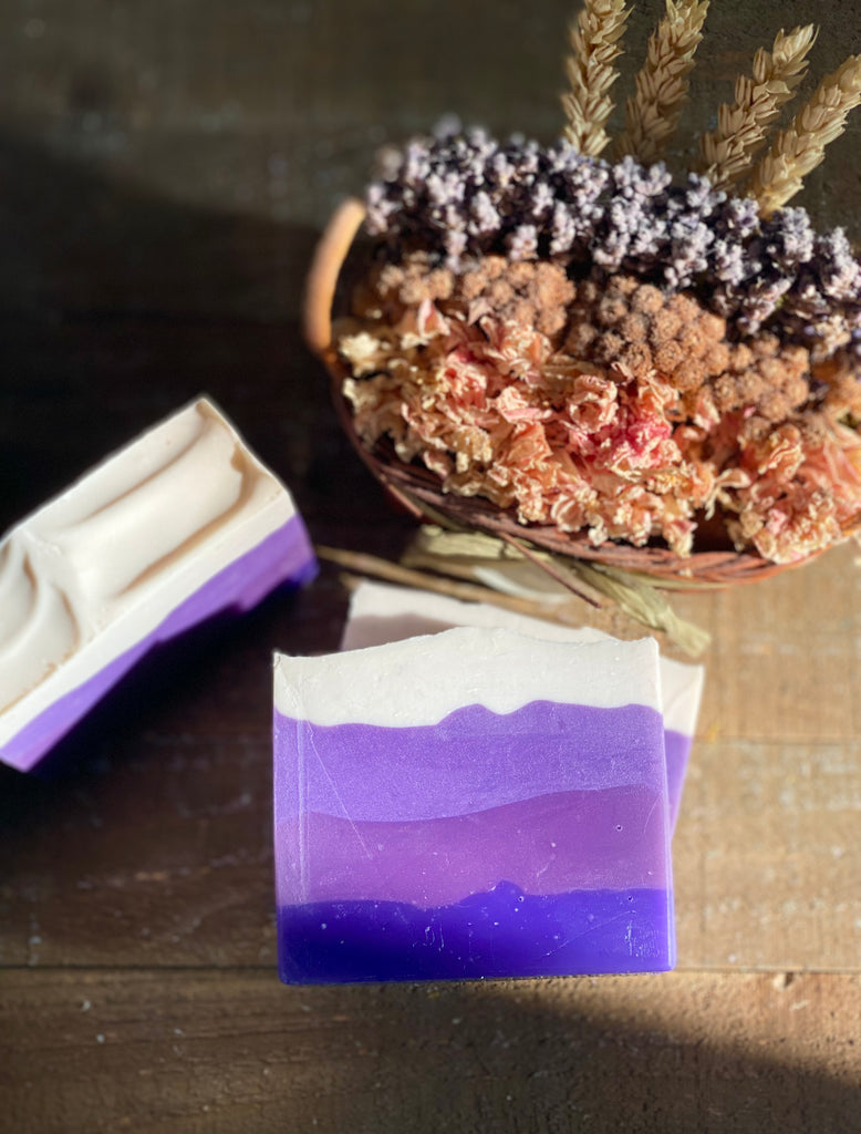 Layered Lavender Soap | Lavender Essential Oil | Relaxing | Cold Process Soap | Moisturizing | Shea butter | Palm free